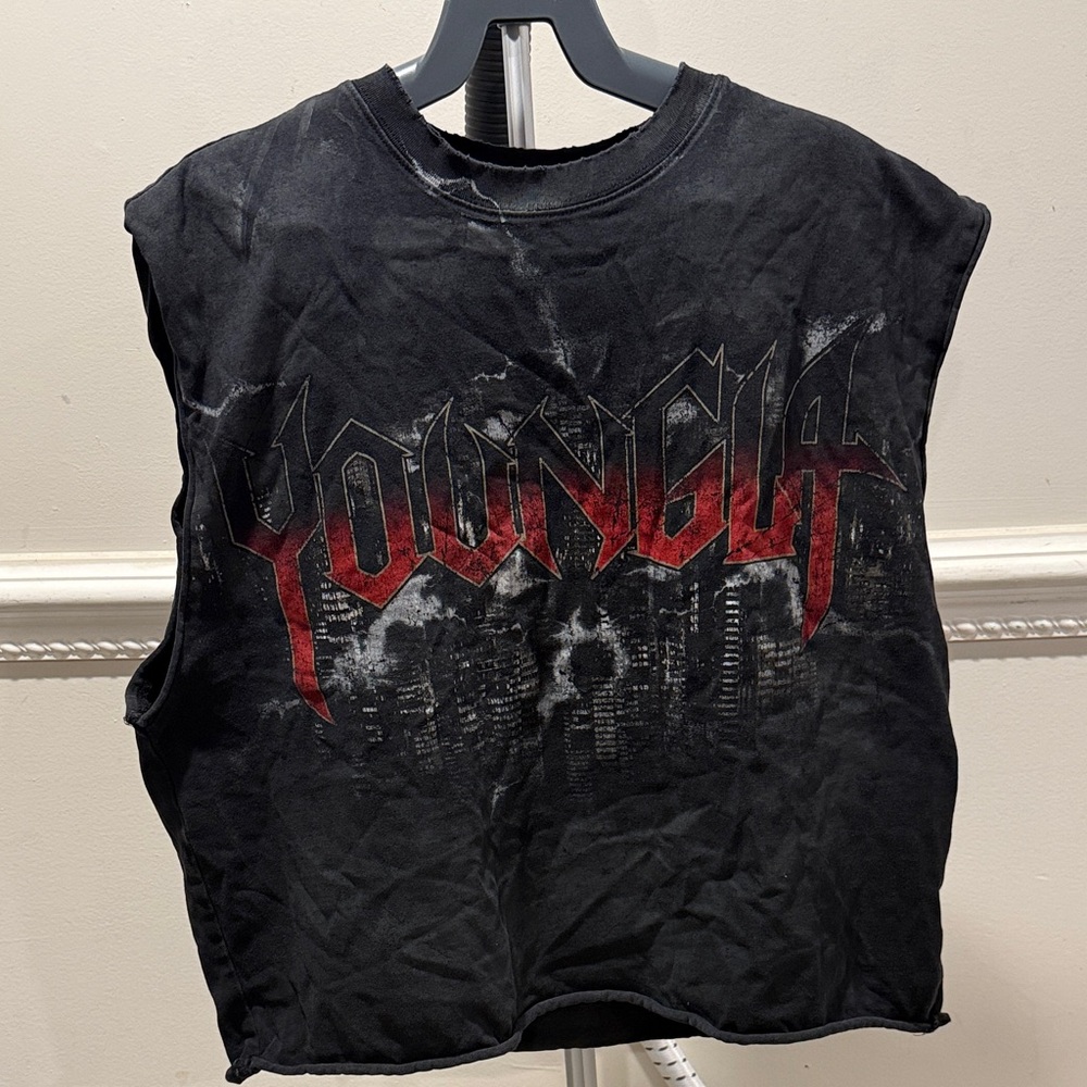 YoungLA Black and Red Graphic Tee
